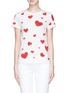 Main View - Click To Enlarge - ALICE & OLIVIA - 'Rylyn' heart embroidered T-shirt
