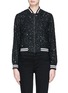 Main View - Click To Enlarge - ALICE & OLIVIA - 'Lonnie' slogan embellished cropped bomber jacket