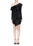 Main View - Click To Enlarge - ALICE & OLIVIA - 'Izzy' tiered ruffle one shoulder dress