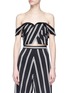 Main View - Click To Enlarge - ALICE & OLIVIA - 'Annalyn' off-shoulder stripe cropped top