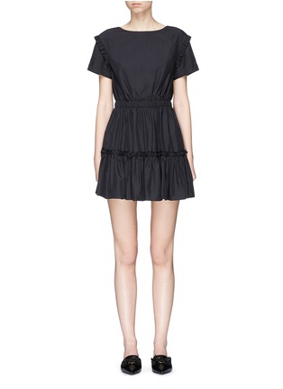 Main View - Click To Enlarge - ALICE & OLIVIA - 'Garner' ruffle trim tiered dress