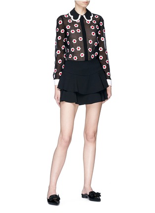 Figure View - Click To Enlarge - ALICE & OLIVIA - 'Paloma' tiered ruffle skort