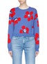 Main View - Click To Enlarge - ALICE & OLIVIA - 'Leena' floral intarsia cropped sweater