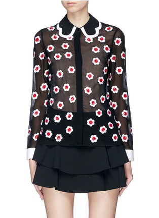 Main View - Click To Enlarge - ALICE & OLIVIA - 'Willa' floral embroidered shirt