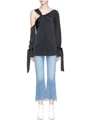 Main View - Click To Enlarge - C/MEO COLLECTIVE - 'Eventual' twist front satin top