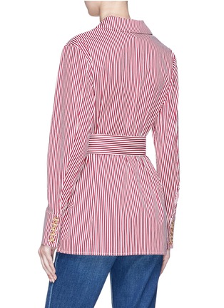 Back View - Click To Enlarge - C/MEO COLLECTIVE - 'Follow Me' belted stripe shirt