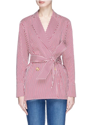 Main View - Click To Enlarge - C/MEO COLLECTIVE - 'Follow Me' belted stripe shirt