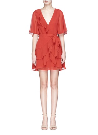Main View - Click To Enlarge - C/MEO COLLECTIVE - 'Allude' asymmetric ruffle crepe mini dress