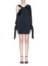 Main View - Click To Enlarge - C/MEO COLLECTIVE - 'Eventual' twist front satin mini dress