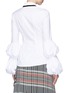Back View - Click To Enlarge - CAROLINE CONSTAS - 'Yasmin' velvet ribbon balloon sleeve top