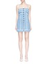 Main View - Click To Enlarge - C/MEO COLLECTIVE - 'Stranded' frayed trim mini denim dress