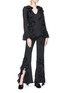 Figure View - Click To Enlarge - C/MEO COLLECTIVE - 'Dream State' ruffle split cuff crepe flared pants