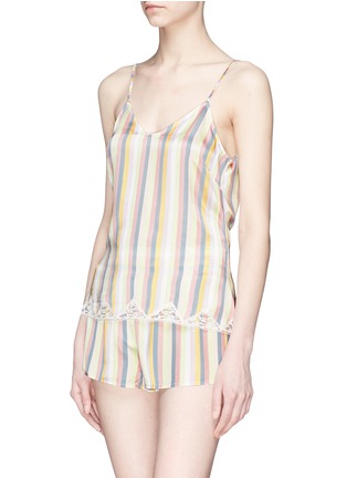 Figure View - Click To Enlarge - 10164 - 'Jac' stripe silk charmeuse camisole top