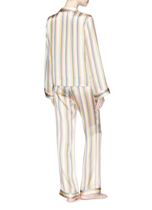 Back View - Click To Enlarge - 10164 - 'Ruthie' stripe silk charmeuse pyjama top