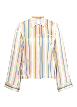 Main View - Click To Enlarge - 10164 - 'Ruthie' stripe silk charmeuse pyjama top