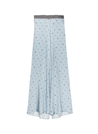 Main View - Click To Enlarge - 10164 - 'Elisa' lace trim daisy bee print silk charmeuse pyjama pants