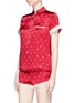 Figure View - Click To Enlarge - 10164 - 'Chloe' daisy bee print silk charmeuse pyjama shorts