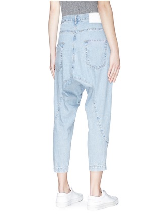 Back View - Click To Enlarge - BASSIKE - 'Super lo slung' drop crotch denim pants