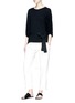 Figure View - Click To Enlarge - BASSIKE - 'Pull on super lo slung' denim pants