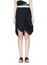 Main View - Click To Enlarge - BASSIKE - Bandage belted asymmetric paperbag skirt
