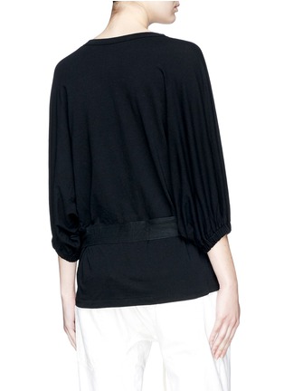 Back View - Click To Enlarge - BASSIKE - Belted long sleeve T-shirt