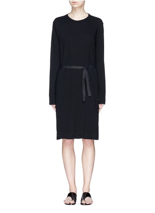 Main View - Click To Enlarge - BASSIKE - Belted long sleeve T-shirt dress