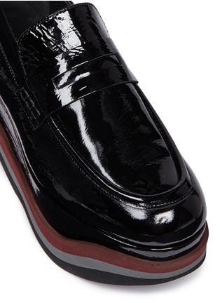 Detail View - Click To Enlarge - PALOMA BARCELÓ - 'Rubicone Collins' wavy platform patent loafers