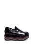 Main View - Click To Enlarge - PALOMA BARCELÓ - 'Rubicone Collins' wavy platform patent loafers