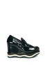 Main View - Click To Enlarge - PALOMA BARCELÓ - 'Rubicone Therry' wavy wedge platform patent loafers