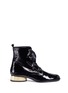 Main View - Click To Enlarge - PALOMA BARCELÓ - 'Genil Jasmine' geometric heel patent leather boots
