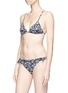 Figure View - Click To Enlarge - KISUII - Floral print knotted bikini bottoms