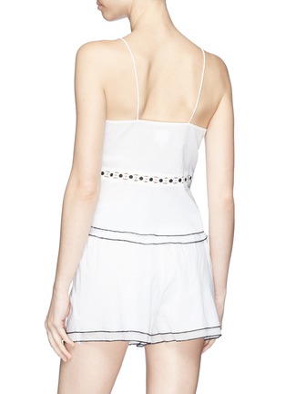 Back View - Click To Enlarge - KISUII - 'Emma' floral cutout waist camisole top