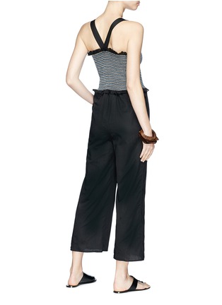Figure View - Click To Enlarge - KISUII - 'Yam' smocked top voile jumpsuit