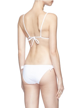 Back View - Click To Enlarge - KISUII - 'Bella' smocked triangle bikini top
