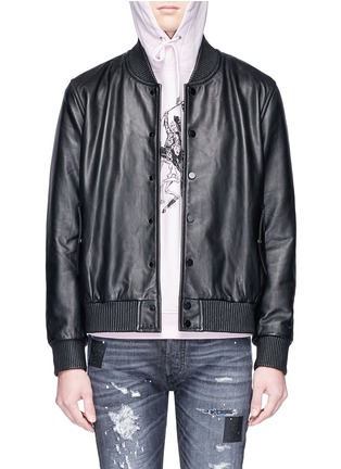Main View - Click To Enlarge - LOUSY X LANE CRAWFORD - Lambskin leather bomber jacket