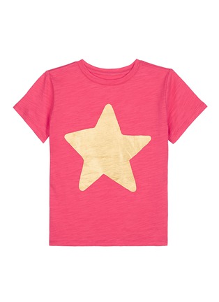 Main View - Click To Enlarge - LITTLE STARTERS X LANE CRAWFORD - Metallic star print kids T-shirt