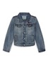 Main View - Click To Enlarge - LITTLE STARTERS X LANE CRAWFORD - Star embroidered kids denim jacket
