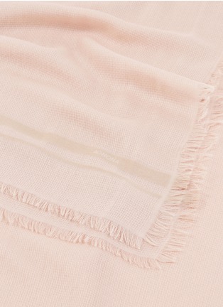 Detail View - Click To Enlarge - AGNONA - Logo stripe silk-wool scarf