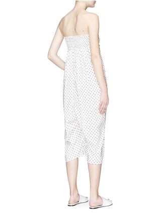 Back View - Click To Enlarge - MARYSIA - 'Leo Corillo' strapless polka dot jumpsuit