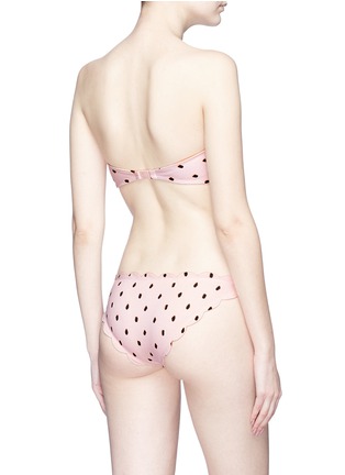 Back View - Click To Enlarge - MARYSIA - 'Antibes' polka dot scalloped bandeau top
