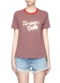 Main View - Click To Enlarge - SANDRINE ROSE - 'The Two Hundred in Lady Danger' slogan print stripe T-shirt