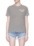 Main View - Click To Enlarge - SANDRINE ROSE - 'The Two Hundred in Must' slogan embroidered stripe T-shirt