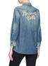 Back View - Click To Enlarge - SANDRINE ROSE - 'The Mulholland in Clash' slogan embroidered denim jacket