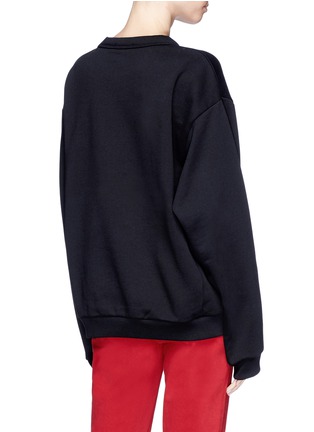 Back View - Click To Enlarge - ACNE STUDIOS - 'Flames' spill cocktail patch unisex sweatshirt