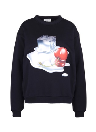 Main View - Click To Enlarge - ACNE STUDIOS - 'Flames' spill cocktail patch unisex sweatshirt