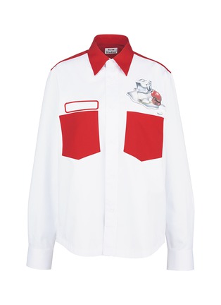 Main View - Click To Enlarge - ACNE STUDIOS - 'Seattle' spill cocktail patch unisex shirt