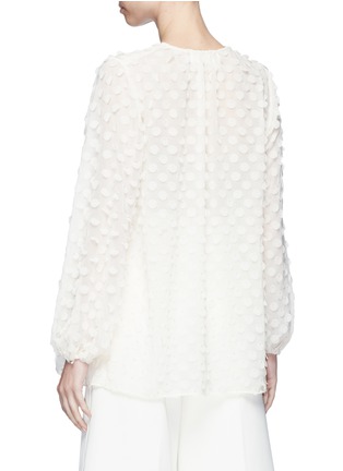 Back View - Click To Enlarge - ZIMMERMANN - 'Painted Heart Confetti' polka dot appliqué blouse