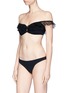 Detail View - Click To Enlarge - ZIMMERMANN - 'Corsair Shoulder Frill' mesh ruffle bikini set