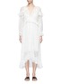 Main View - Click To Enlarge - ZIMMERMANN - 'Lovelorn' ruffle silk broderie anglaise midi dress