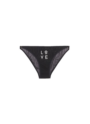 Main View - Click To Enlarge - 72930 - 'Shelby' slogan embroidered mesh briefs